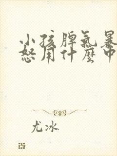 小孩脾气暴躁易怒用什么中药可以调理吗