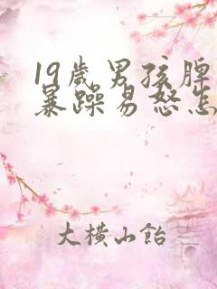 19岁男孩脾气暴躁易怒怎么办