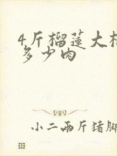 4斤榴莲大概出多少肉