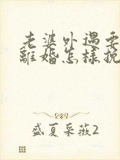 老婆外遇要跟我离婚怎样挽回