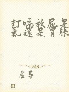 打嗝放屁是肠胀气还是胃胀气