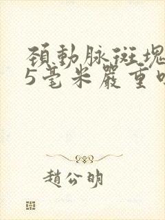 颈动脉斑块9.5毫米严重吗