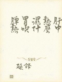 脾胃湿热肝胆湿热吃什么中成药最好