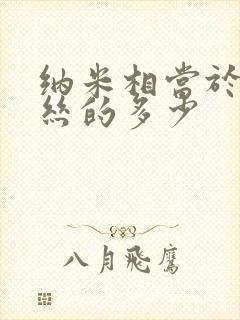 纳米相当于头发丝的多少