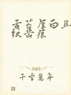 舌苔厚白且有裂纹齿痕