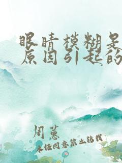 眼睛模糊是什么原因引起的