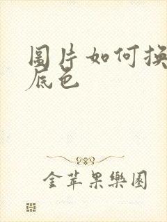 图片如何换背景底色