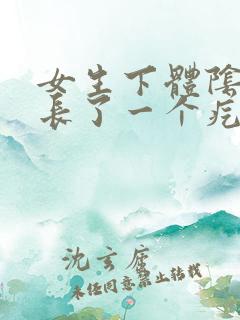 女生下体阴唇上长了一个疙瘩