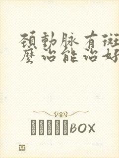 颈动脉有斑块怎么治能治好