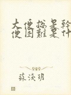 大便总是干燥排便困难是什么原因