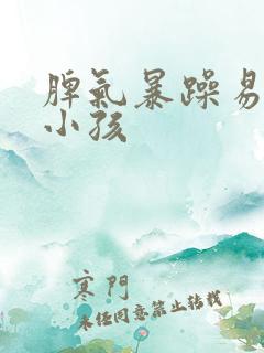 脾气暴躁易怒的小孩