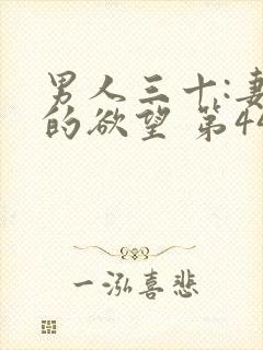 男人三十:妻子的欲望 第445章