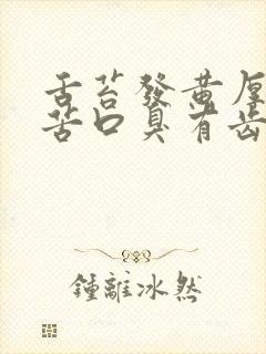 舌苔发黄厚腻口苦口臭有齿痕