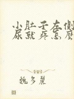 小肚子左侧一有尿就疼怎么回事