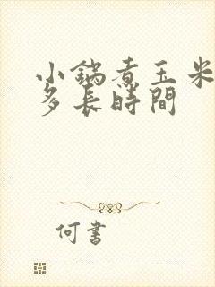 小锅煮玉米需要多长时间