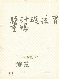 胆汁返流胃炎严重吗