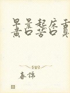 早晨起床舌苔发黄口苦口臭