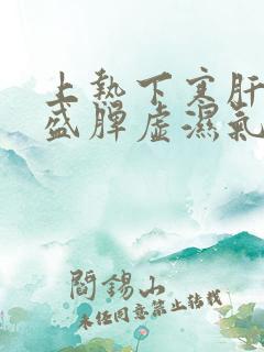 上热下寒肝火旺盛脾虚湿气重吃什么药