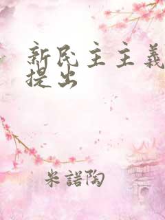 新民主主义革命提出