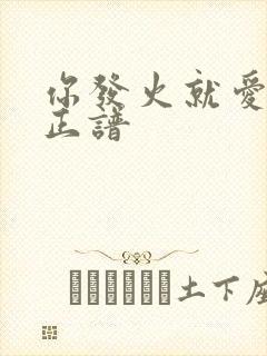 你发火就爱生气正谱