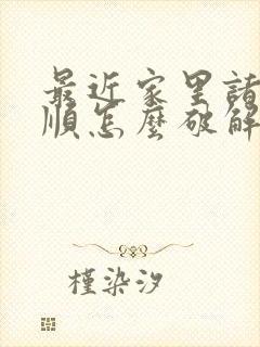 最近家里诸事不顺怎么破解