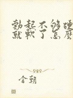 勃起不够硬一会就软了怎么治疗