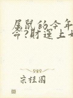 属鼠的今年什么命?财运上好不好