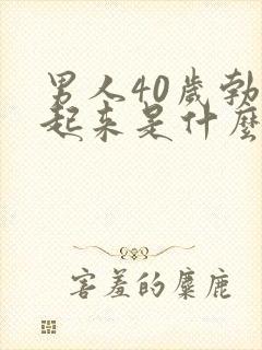 男人40岁勃不起来是什么原因