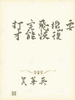 打完飞机要多久才能恢复