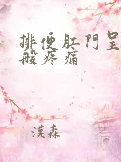 排便肛门呈撕裂般疼痛