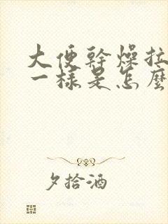 大便干燥拉羊屎一样是怎么回事啊