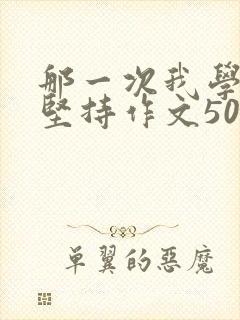 那一次我学会了坚持作文500字