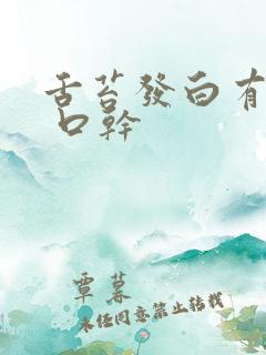 舌苔发白有齿痕 口干