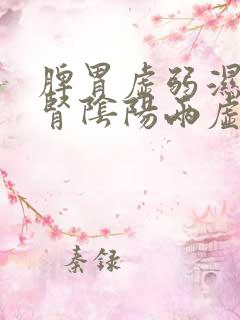 脾胃虚弱湿气重肾阴阳两虚