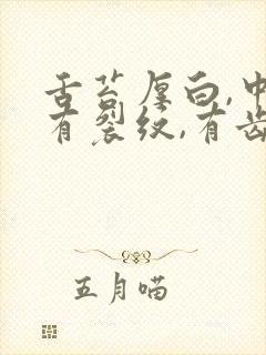 舌苔厚白,中间有裂纹,有齿痕