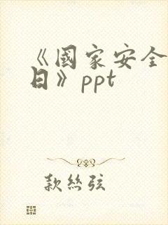 《国家安全教育日》ppt