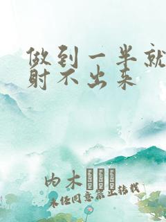 做到一半就软了射不出来