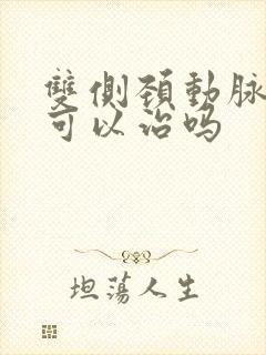 双侧颈动脉斑块可以治吗