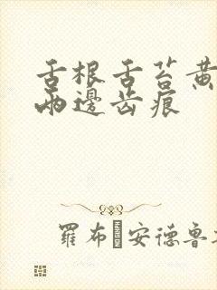 舌根舌苔黄腻 两边齿痕