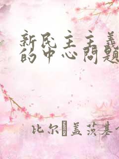 新民主主义革命的中心问题是( )