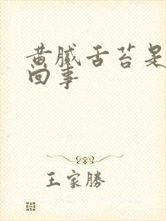 黄腻舌苔是怎么回事