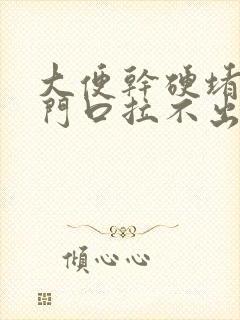 大便干硬堵在肛门口拉不出来还出血