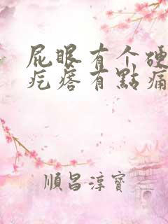 屁眼有个硬硬的疙瘩有点痛