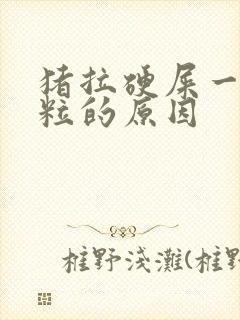 猪拉硬屎一粒一粒的原因