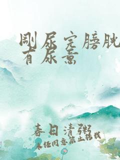 刚尿完膀胱胀又有尿意