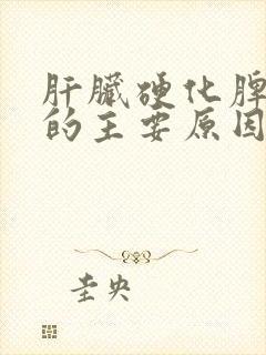 肝脏硬化脾肿大的主要原因