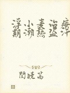 浮小麦治疗更年期潮热盗汗怎样服用