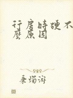 行房时硬不起什么原因