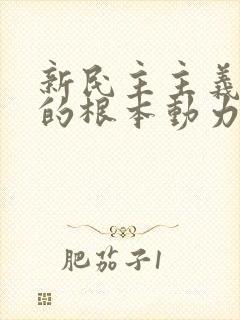 新民主主义革命的根本动力是