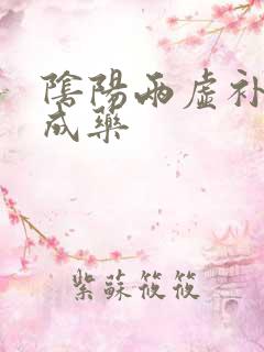 阴阳两虚补肾中成药